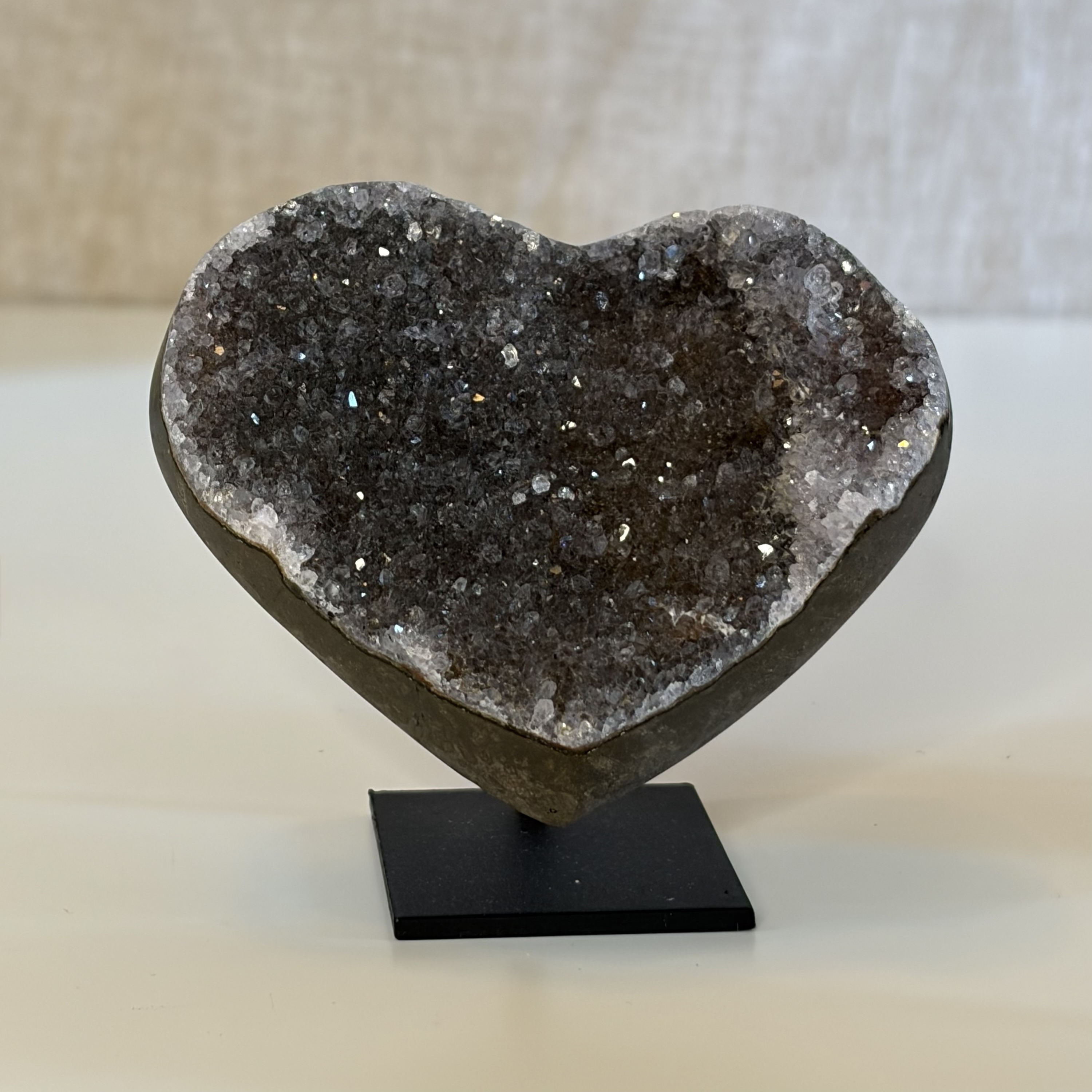 Amethist hartje op standaard 8