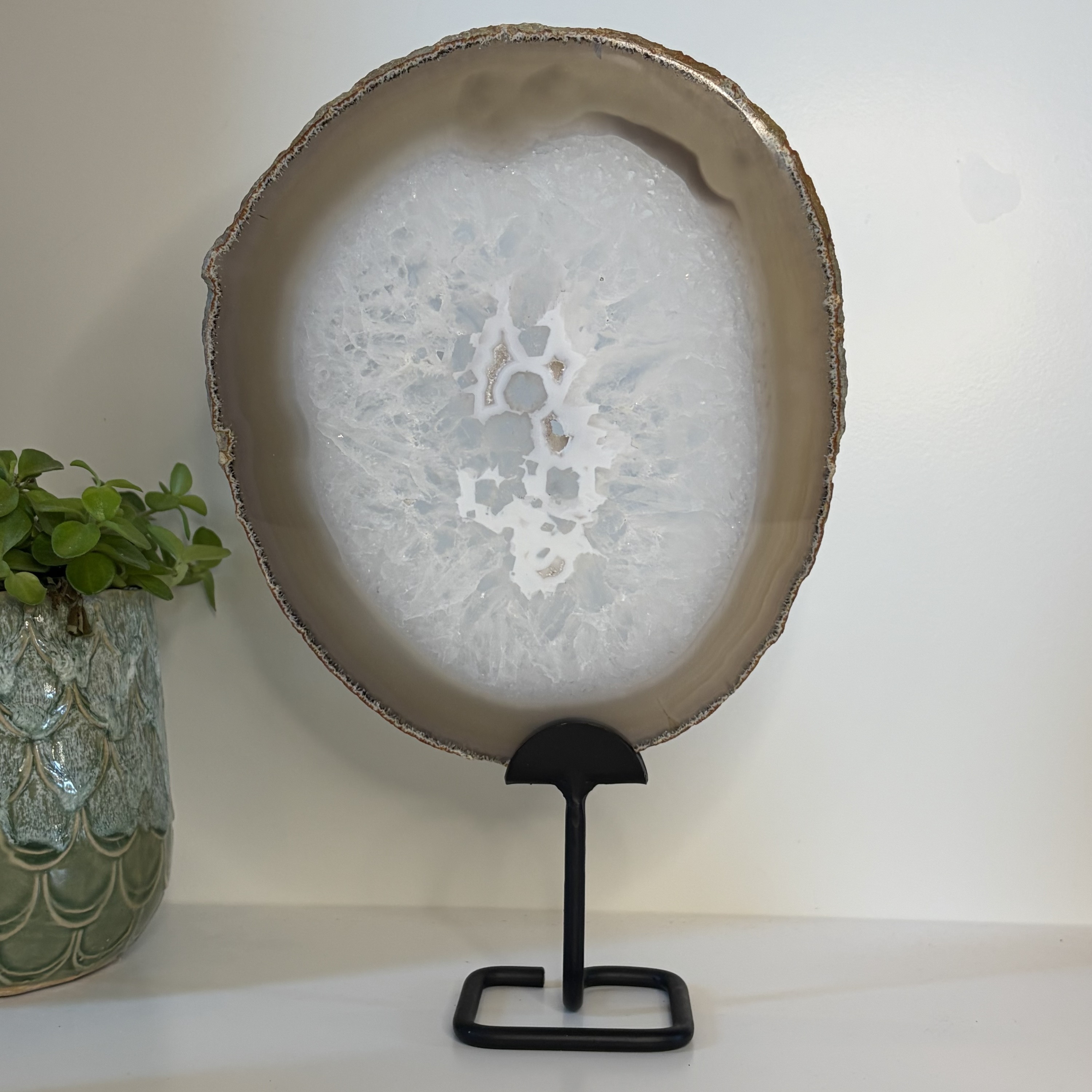 Agaat schijf met standaard 1